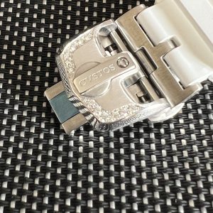 CVSTOS Challenge Chrono III Steel/2 Row Diamonds / White